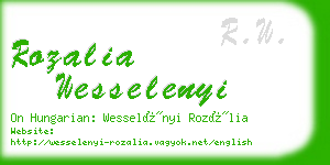 rozalia wesselenyi business card